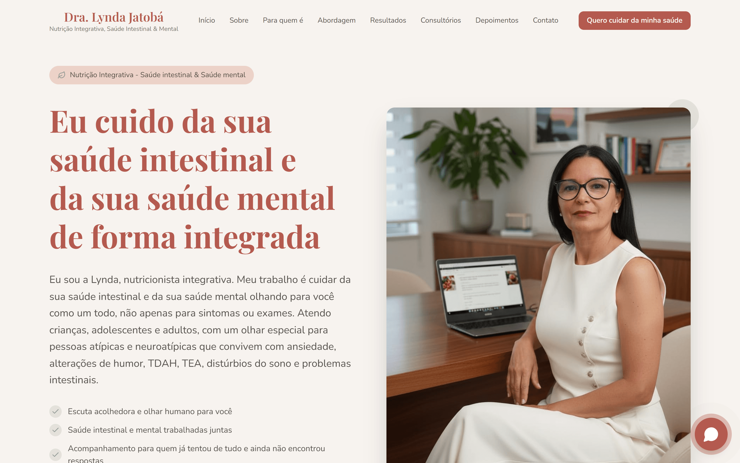 LP de Dra. Lynda Jatobá no desktop